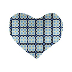 Pattern Design Art Scrapbooking Geometric Cubes Standard 16  Premium Heart Shape Cushions