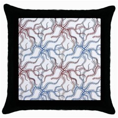 Pearl Pattern Floral Design Art Digital Seamless Throw Pillow Case (black) by Vaneshart