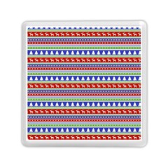 Christmas Color Stripes Pattern Memory Card Reader (square) by Vaneshart