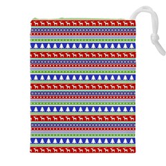 Christmas Color Stripes Pattern Drawstring Pouch (4xl) by Vaneshart