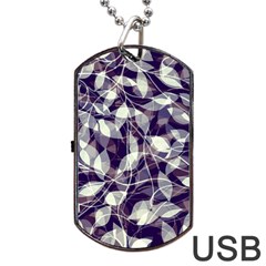 Leaves Pattern Colors Nature Design Dog Tag Usb Flash (one Side)