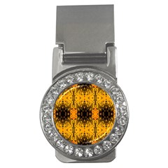 Pattern Wallpaper Background Yellow Amber Black Money Clips (cz) 