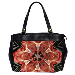 Star Pattern Red Abstract Oversize Office Handbag (2 Sides)