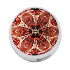 Star Pattern Red Abstract 4-port Usb Hub (two Sides) by Vaneshart