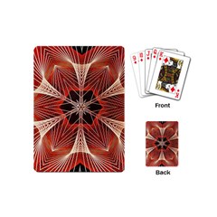 Star Pattern Red Abstract Playing Cards Single Design (mini) by Vaneshart