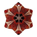 Star Pattern Red Abstract Ornament (Snowflake) Front