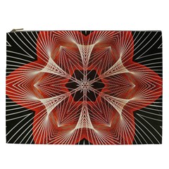 Star Pattern Red Abstract Cosmetic Bag (xxl)