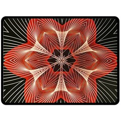 Star Pattern Red Abstract Double Sided Fleece Blanket (large)  by Vaneshart