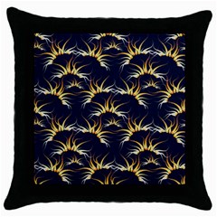 Pearl Pattern Floral Design Art Digital Seamless Throw Pillow Case (black)