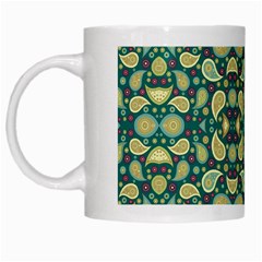 Pattern Abstract Paisley Swirls Artwork Creative Decoration Design Filigree White Mugs by Vaneshart