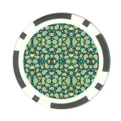 Pattern Abstract Paisley Swirls Artwork Creative Decoration Design Filigree Poker Chip Card Guard (10 Pack)