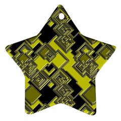 Seamless Pattern Background  Gold Yellow Black Ornament (star) by Vaneshart