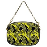 Seamless Pattern Background  Gold Yellow Black Chain Purse (Two Sides) Back