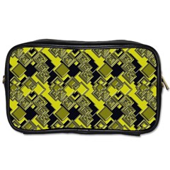 Seamless Pattern Background  Gold Yellow Black Toiletries Bag (one Side)