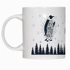 Winter Penguins White Coffee Mug by YANcow