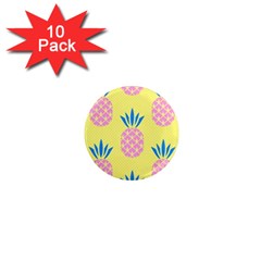 Summer Pineapple Seamless Pattern 1  Mini Magnet (10 Pack)  by Sobalvarro