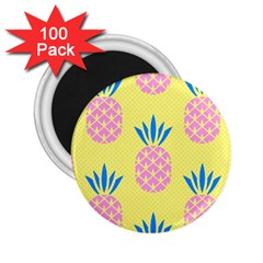 Summer Pineapple Seamless Pattern 2 25  Magnets (100 Pack)  by Sobalvarro