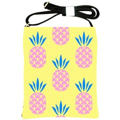 Summer Pineapple Seamless Pattern Shoulder Sling Bag by Sobalvarro