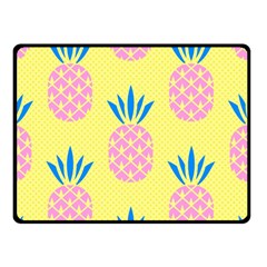 Summer Pineapple Seamless Pattern Double Sided Fleece Blanket (small)  by Sobalvarro