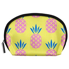 Summer Pineapple Seamless Pattern Accessory Pouch (large) by Sobalvarro