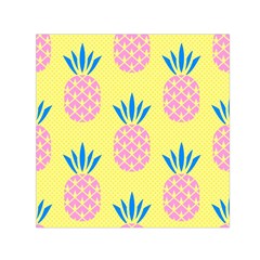 Summer Pineapple Seamless Pattern Small Satin Scarf (square) by Sobalvarro