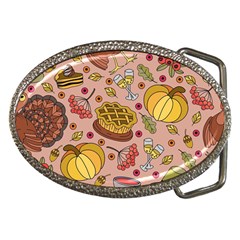 Thanksgiving Pattern Belt Buckles