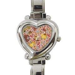 Thanksgiving Pattern Heart Italian Charm Watch