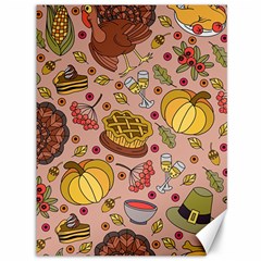 Thanksgiving Pattern Canvas 36  X 48  by Sobalvarro