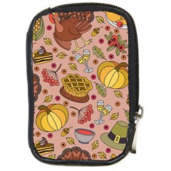 Thanksgiving Pattern Compact Camera Leather Case