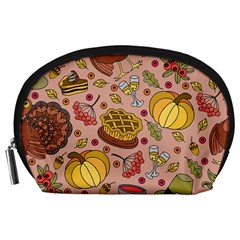 Thanksgiving Pattern Accessory Pouch (Large)