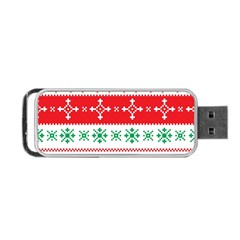 Ugly Christmas Sweater Pattern Portable Usb Flash (one Side) by Sobalvarro