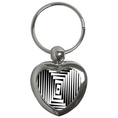 Background Black White Design Key Chain (heart) by Mariart