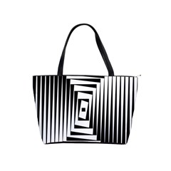 Background Black White Design Classic Shoulder Handbag by Mariart
