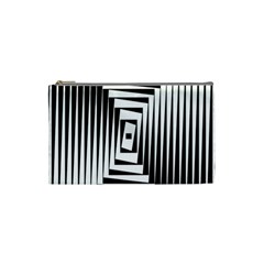 Background Black White Design Cosmetic Bag (small) by Mariart