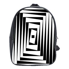 Background Black White Design School Bag (large)