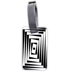 Background Black White Design Luggage Tag (one Side) by Mariart