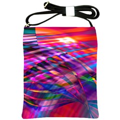 Wave Lines Pattern Abstract Shoulder Sling Bag by Alisyart