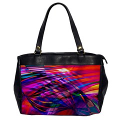 Wave Lines Pattern Abstract Oversize Office Handbag by Alisyart