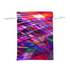 Wave Lines Pattern Abstract Lightweight Drawstring Pouch (m) by Alisyart