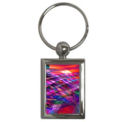 Wave Lines Pattern Abstract Key Chain (rectangle)