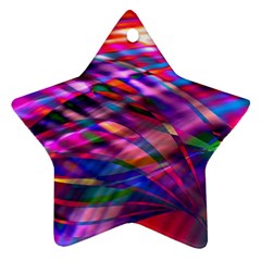 Wave Lines Pattern Abstract Star Ornament (two Sides)