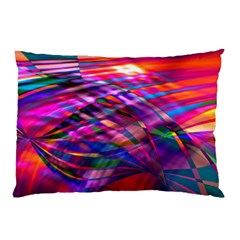 Wave Lines Pattern Abstract Pillow Case by Alisyart