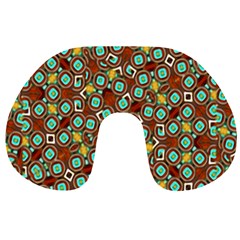 Colorful Modern Geometric Print Pattern Travel Neck Pillow by dflcprintsclothing