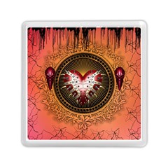 Awesome Dark Heart With Skulls Memory Card Reader (square) by FantasyWorld7