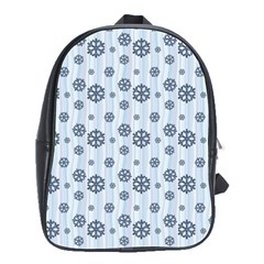 Snowflakes Winter Christmas School Bag (large)