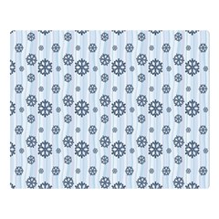 Snowflakes Winter Christmas Double Sided Flano Blanket (large) 