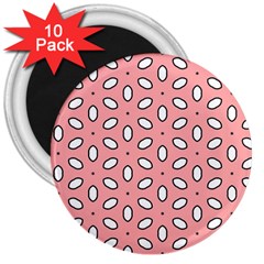 Pink Background Texture 3  Magnets (10 Pack) 