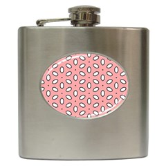 Pink Background Texture Hip Flask (6 Oz)