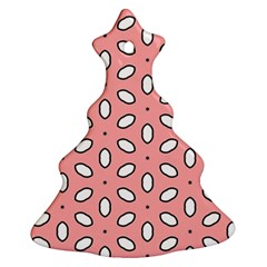 Pink Background Texture Ornament (christmas Tree) 