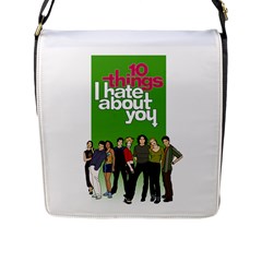 10 Things I Hate About You Flap Closure Messenger Bag (l) by popmashup